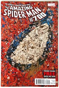 THE AMAZING SPIDER-MAN #700 GARCIN VARIANT SIGNED IN GOLD BY STAN LEE W/COA