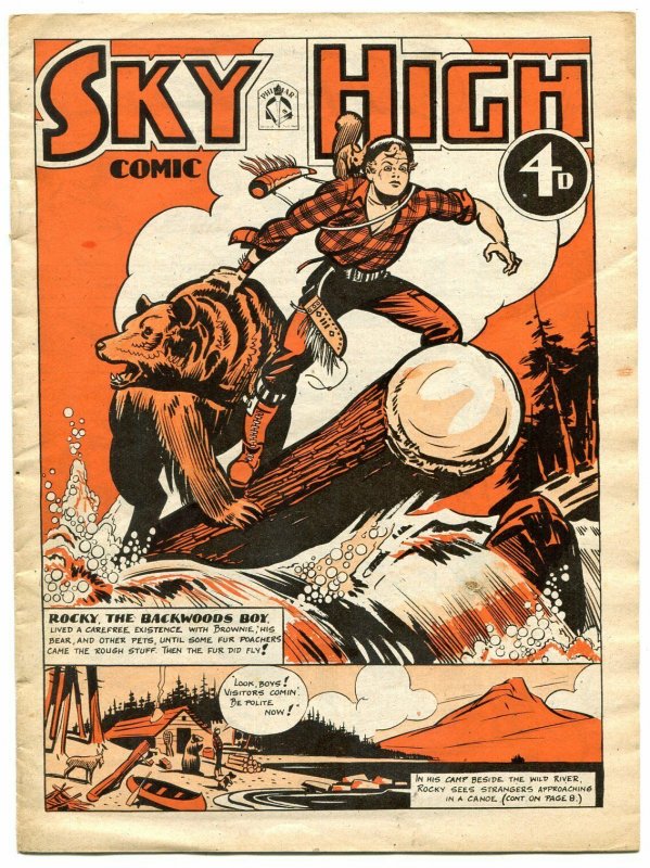 Sky High #2 -British comic- Rocky the Backwoods Boy FN