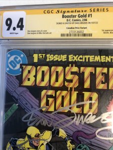 Booster Gold (1986) # 1 (CGC 9.4 SS) Sketch Jurgens | Canadian Price Variant CPV 