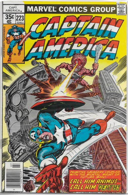 Captain America   vol. 1   #223 FN Gerber/Sal Busema, Animus