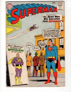 Superman #163 (1963) THE HERO WHO WAS GREATER THAN SUPERMAN! / ID#559
