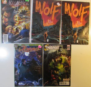 Mixed Lot 5 #Cylon War 1,Wolf 1 x2, Zorro 2, Champions 1.MU Dynamite 2009 Comics
