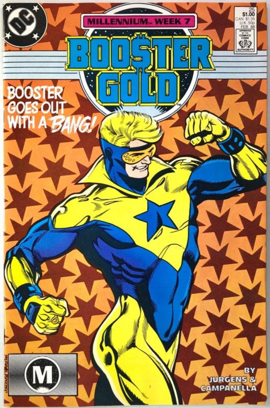 BOOSTER GOLD Comic Issue 25 — Last Issue $1 Cover — 1988 DC Universe F+ Cond 