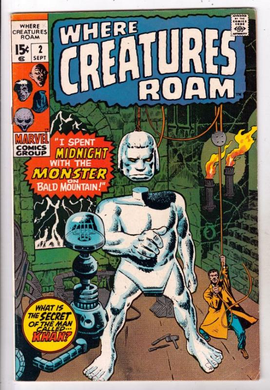 Where Creatures Roam #2 (Sep-70) VF High-Grade Khan