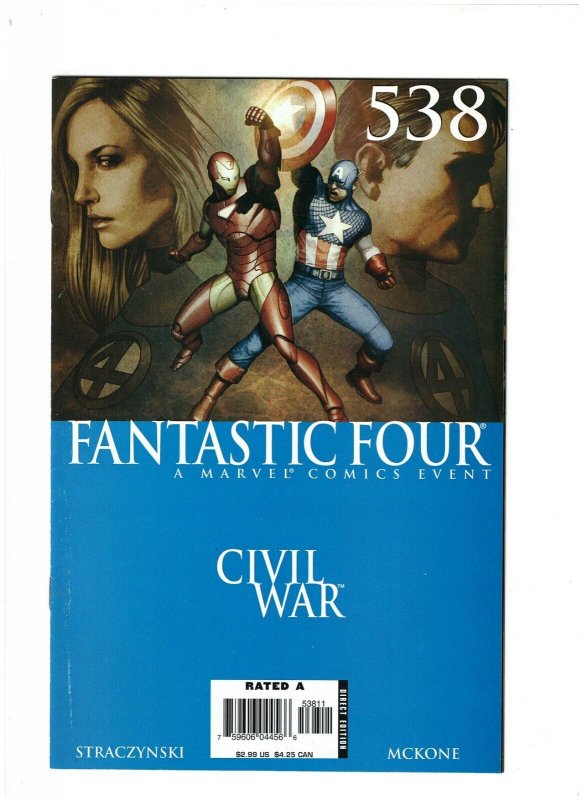 Fantastic Four #538 VF+ 8.5 Marvel Comics 2006 Civil War 