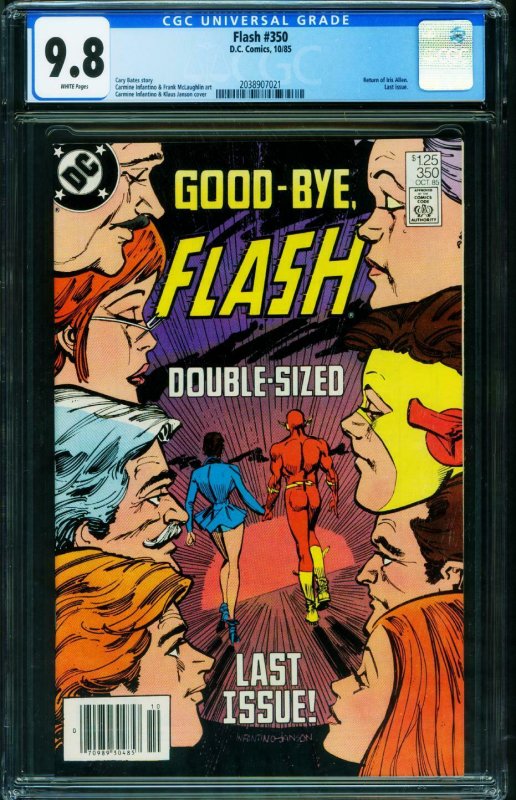 Flash #350 CGC 9.8  Last issue- DC Comics 1985 2038907021