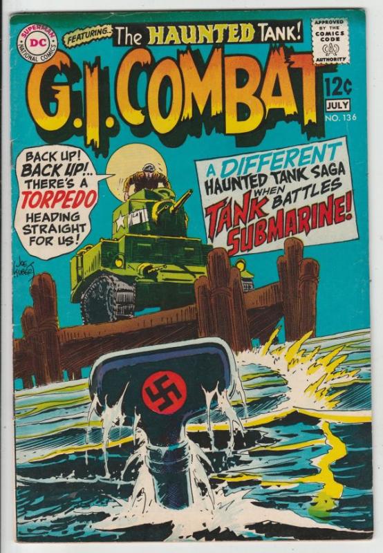 G.I. Combat #136 (Jul-69) VF+ High-Grade The Haunted Tank