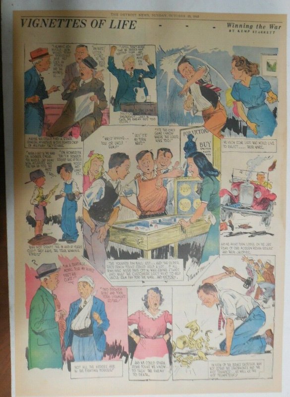 Vignettes Of Life by Kemp Starrett Winning! 10/25/1942 Size: 15 x 22 inch