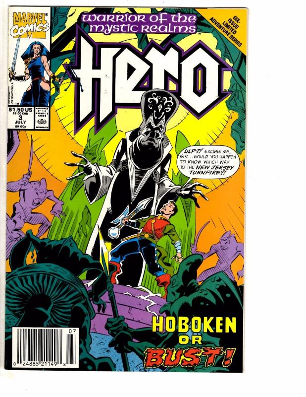 Lot Of 3 Warrior Of The Mystic Realms Hero Marvel Comic Books # 1 2 3 HJ6