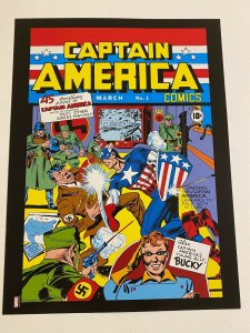 Captain America #1 Marvel Comic poster by Jack Kirby