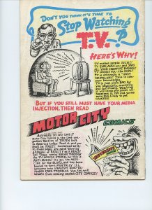 MOTOR CITY COMICS #2 / 1st Printing / 1970 / 28 pages / Rip Off Press