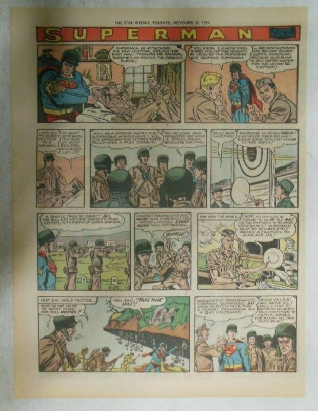 Superman Sunday Page 1048 by Wayne Boring from 11/29/1959 Tabloid Page Size