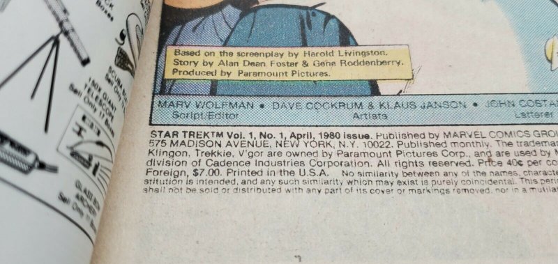 Star Trek #1 The Motion Picture (1980)