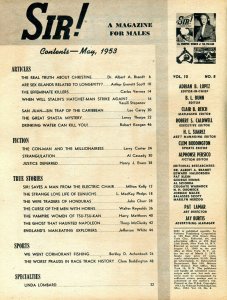 Sir! Magazine May 1953-VAMPIRE WOMEN-CASTRATION-TROTSKY KILLED FN