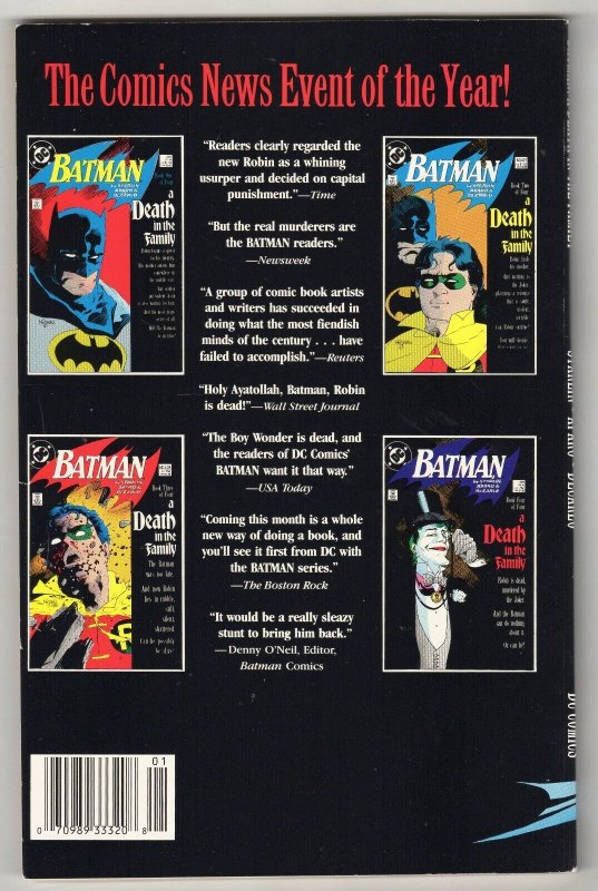 Batman A Death in the Family TPB 1988 DC Comics