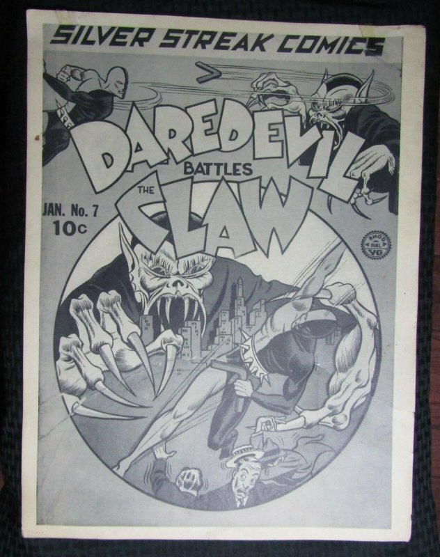 1970's DAREDEVIL #7 16x21.5 Poster GD+ 2.5 Silver Streak Comics vs The Claw