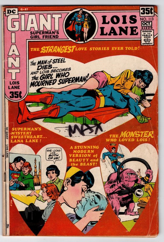 Superman's Girl Friend, Lois Lane #113 (1971)  VG 4.0  64 page giant