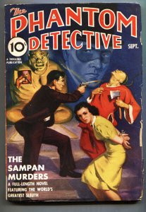 PULP:  Phantom Detective 9/1939 -Hero Pulp Magazine VG