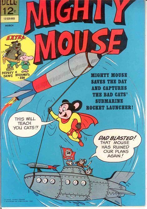 MIGHTY MOUSE (1964-1968 GK/DELL) 166 FVF   March 1966 COMICS BOOK