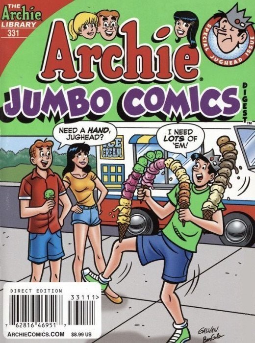 Archie (Jumbo Comics) Double Digest #331 FN ; Archie | Ice Cream Cover