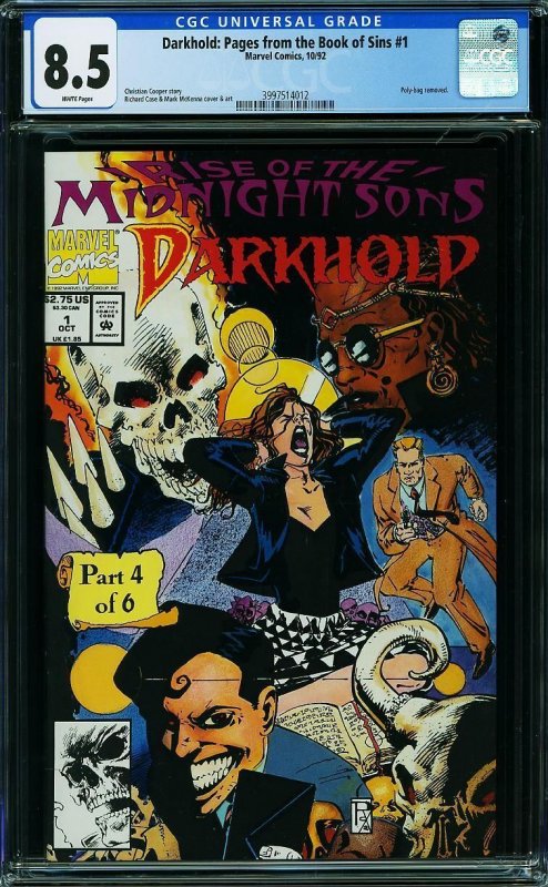 Darkhold: Pages from the Book of Sins #1 (1992) CGC 8.5 VF+