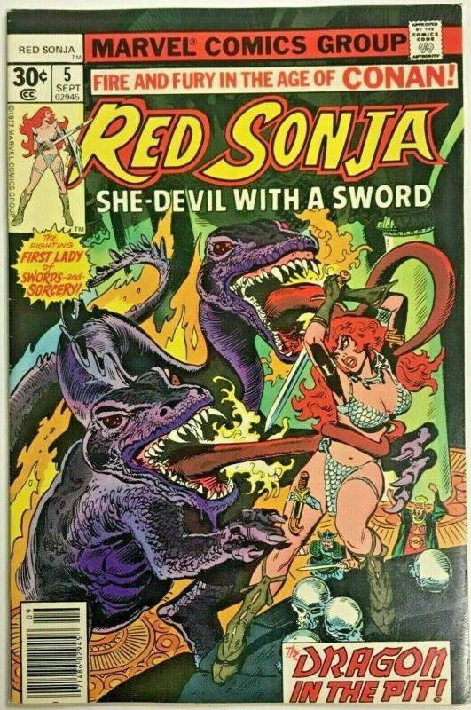 RED SONJA#5 FN/VF 1977 MARVEL BRONZE AGE COMICS