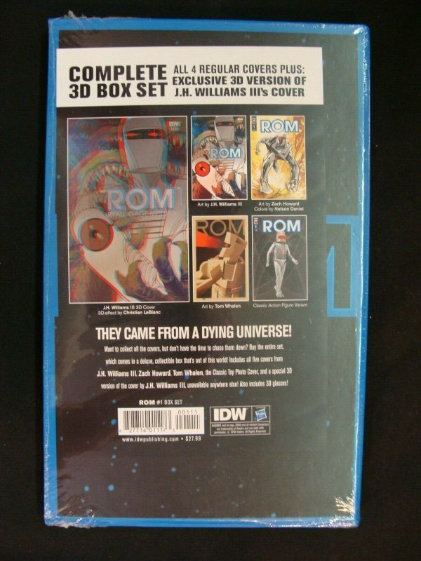 ROM Vol 1 Complete 3D Box Set 5 Comics 3D Glasses New Sealed IDW Hasbro
