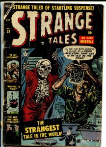 Strange Tales #23 1953-Atlas-pre-code horror-Joe Maneely-skeleton-Sinott-FR/GOOD