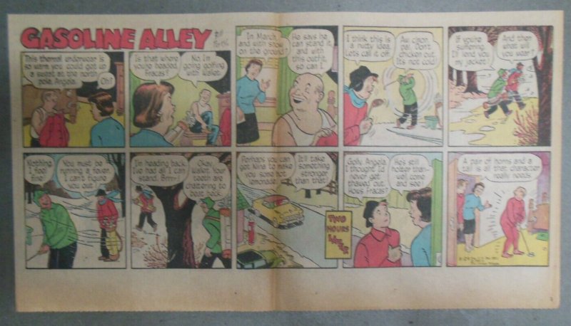 (28) Gasoline Alley by Bill Perry from 1963 Size: Third Page : 7.5 x 15 inches 