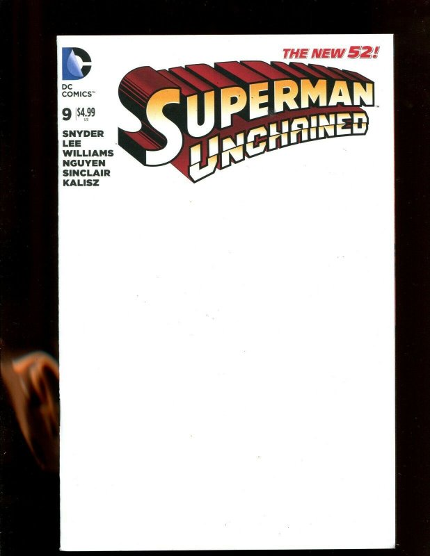 SUPERMAN UNCHAINED #9 (9.2) THE NEW 52-BLANK SKETCH VARIANT! 