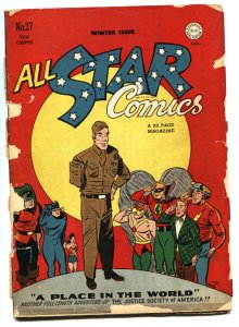 All Star Comics #27-1945 amputee cover Justice Society- Green Lantern 