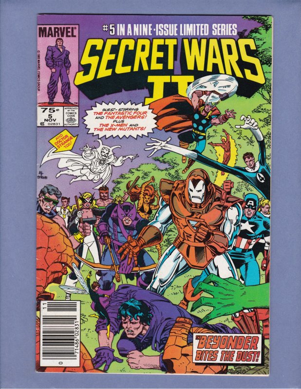 Secret Wars II #5 VG/FN Front/Back Cover Scans Marvel 1985