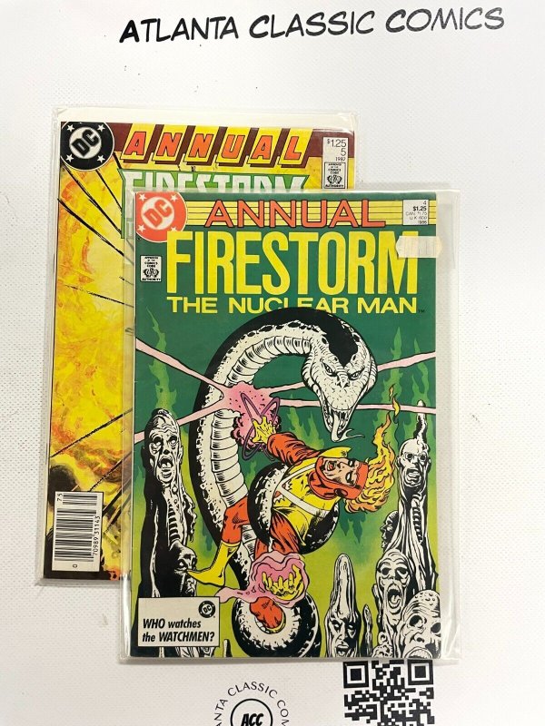 2 Firestorm DC Comic Books Annuals # 4 5 Flash Batman Superman Aquaman 50 MT1