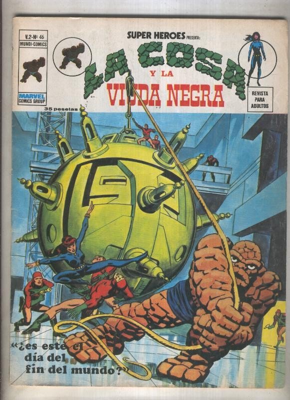 Super Heroes volumen 2 numero 46: La Cosa y La Viuda Negra (numerado 1 en tra...