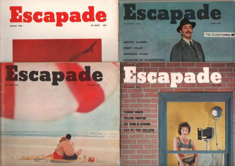 Escapade-Vintage Man's Magazine Lot of 15 1950's-cheesecake-pulp fiction-VG