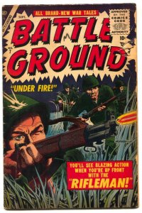 Battle Ground #7 1955- RIFLEMAN- Atlas War comic FAIR