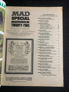 1977 MAD SPECIAL Magazine #22 FVF 7.0 with 16 Diplomas & Awards Insert