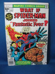 WHAT IF 1 SPIDERMAN FANTASTIC FOUR VF+ FIRST ISSUE 1977