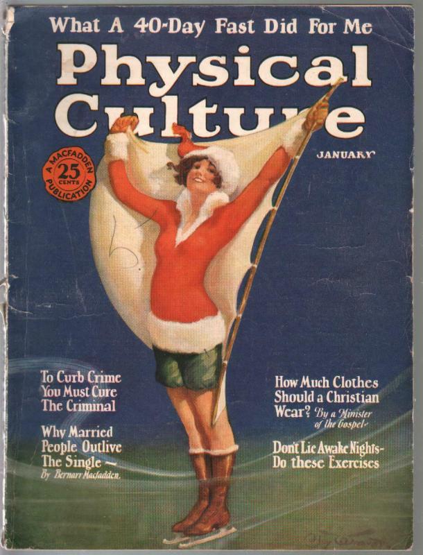 Physical Culture 1/1926-pin-up girl cover-swimsuit pix-pulp fiction-G-