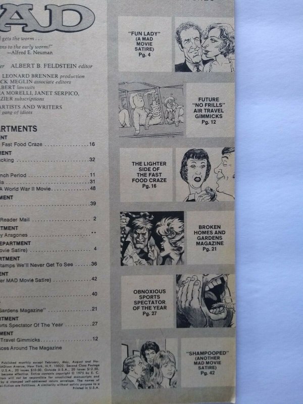 MAD Magazine Dec 1975 # 179 Funny Lady Barbra Streisand Movie Parody Shampoo