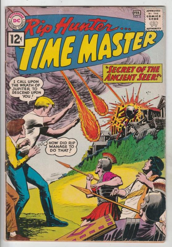 Rip Hunter Time Master #6 (Feb-62) VG/FN+ Mid-Grade Rip Hunter, Jeff, Bonnie,...