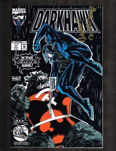 DarkHawk #17 ~ Hostages / signed Danny Fingeroth ~ 1992 (9.2) WH