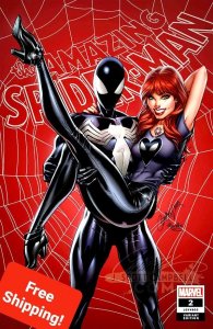 Spider-Man #2 HOT! EXCLUSIVE CAMPBELL KEY VARIANT/PreSale*  BLACK SUIT MARY JANE