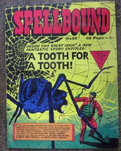 SPELLBOUND #64 (Miller & Co. 1960s) Fawcett & Atlas Golden Age reprints! VG-F