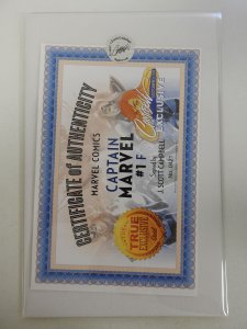 Captain Marvel #1 Campbell Cover F (2019) Signed Campbell NM or Better!!