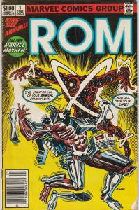 4 Rom Marvel Comic Books # 33 35 36 Annual # 1 Toys Bill Mantlo Sal Buscema LH26