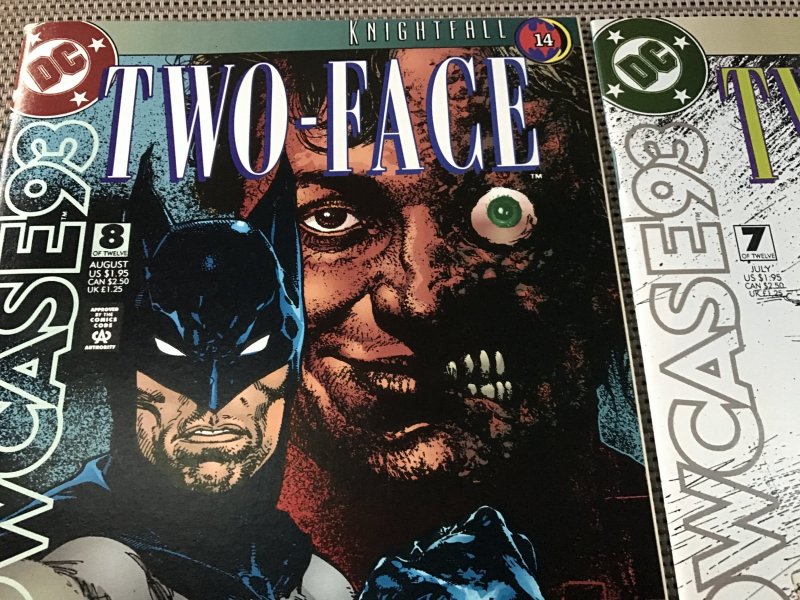 SHOWCASE ‘93 #7 & 8 run : DC 1993 NM-; TWO-FACE story, Knightfall x-over