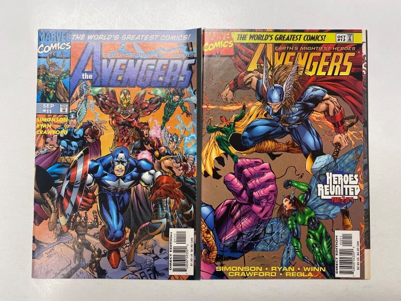 3 Avengers MARVEL comic books #11 12 13 2 LP1