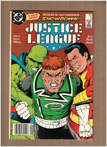 Justice League #7 Newsstand DC Comics 1987 Batman vs/ Guy Gardner VF- 7.5