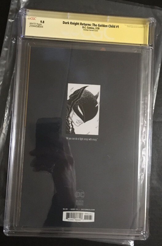 CONTROVERSIAL VARIANT Dark Knight Returns: Golden Child #1 SIGNED CGC 9.8 NM+/M